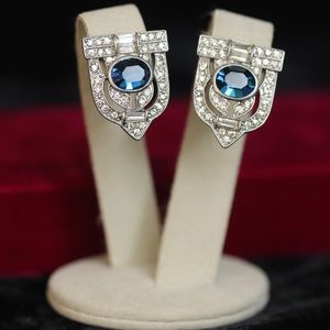 Art Deco silver earrings